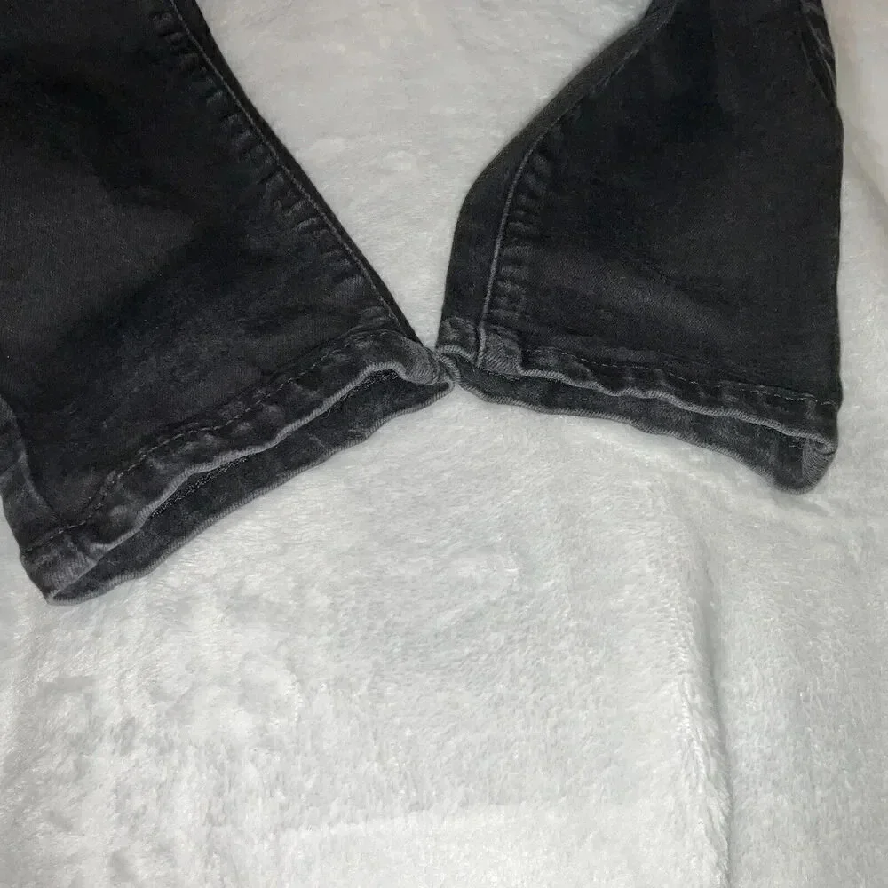 Distressed Skinny Jeans Size 3 Crafting Denim Womens Black Casual